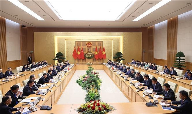 Premier vietnamita conversa con máximo dirigente chino ảnh 2 Premier vietnamita conversa con máximo dirigente chino ảnh 2
