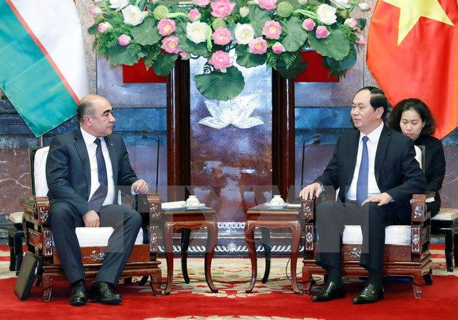Presidente de Vietnam aboga por aumento de lazos económicos con Uzbekistán ảnh 1 Presidente de Vietnam aboga por aumento de lazos económicos con Uzbekistán ảnh 1