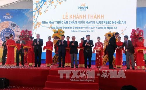 Inauguran fábrica de piensos de 14,3 millones de dólares en Nghe An ảnh 1 Inauguran fábrica de piensos de 14,3 millones de dólares en Nghe An ảnh 1