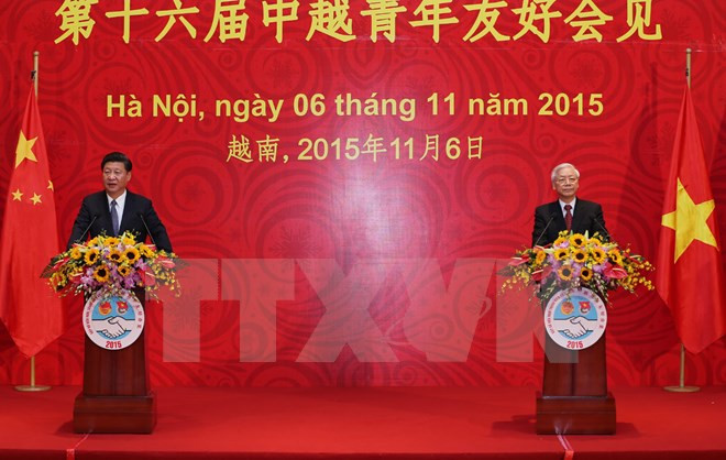 Nguyen Phu Trong y Xi Jinping se reúnen con jóvenes destacados ảnh 1 Nguyen Phu Trong y Xi Jinping se reúnen con jóvenes destacados ảnh 1