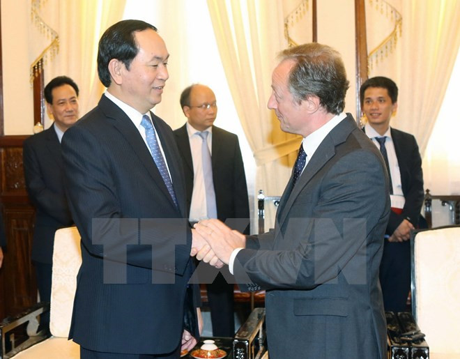 Presidente de Vietnam recibe a embajadores de Cuba y Unión Europea ảnh 2 Presidente de Vietnam recibe a embajadores de Cuba y Unión Europea ảnh 2