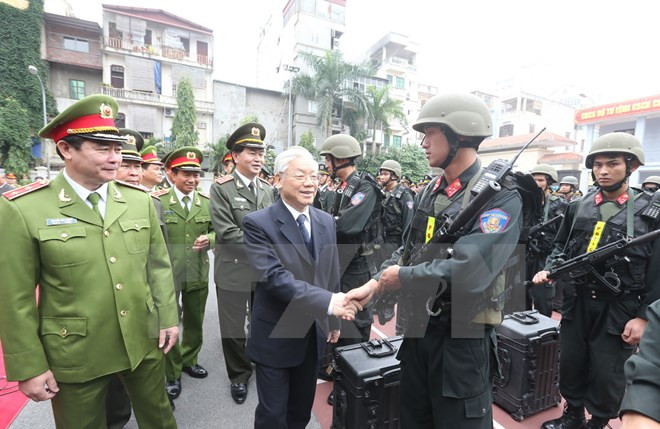 Máximo líder partidista inspecciona actividades de brigada móvil ảnh 1 Máximo líder partidista inspecciona actividades de brigada móvil ảnh 1