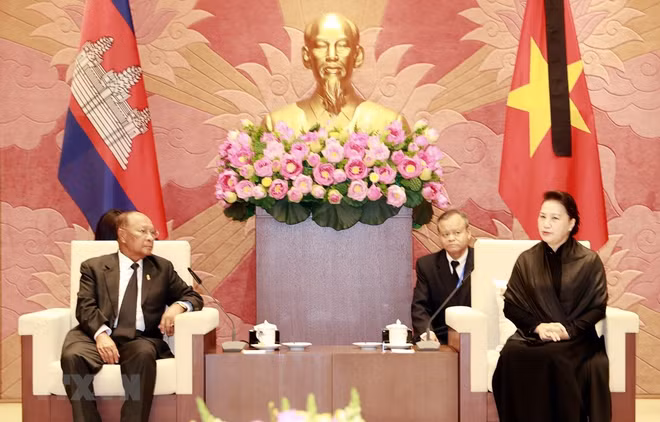 Máxima legisladora de Vietnam se entrevista con su par de Camboya ảnh 1