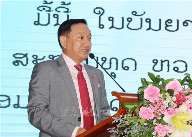 Conmemoran en Laos Día tradicional de la Policía Popular de Vietnam ảnh 1 Conmemoran en Laos Día tradicional de la Policía Popular de Vietnam ảnh 1