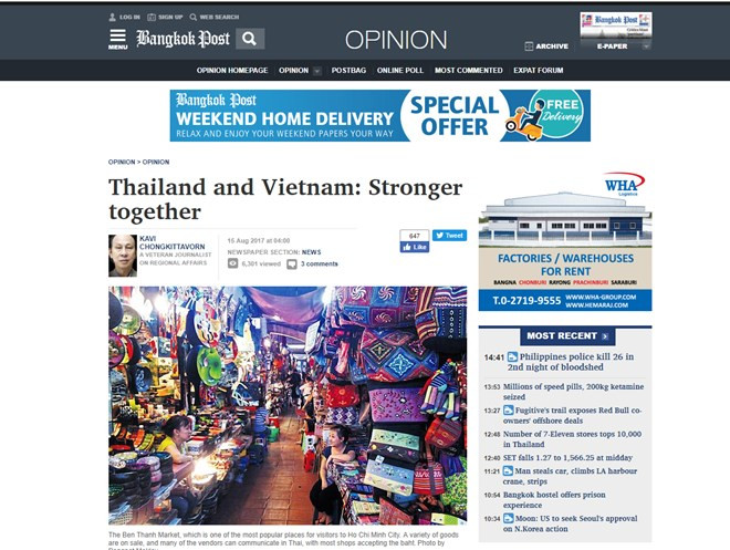 Medios de prensa tailandeses destacan perspectivas en relaciones con Vietnam ảnh 1