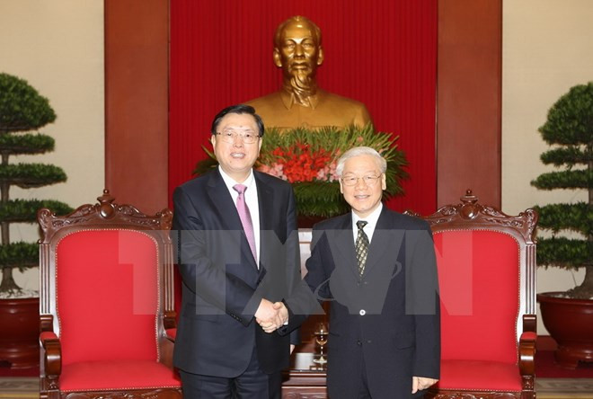 Líder partidista recibe a presidente de la Asamblea Popular Nacional de China ảnh 1 Líder partidista recibe a presidente de la Asamblea Popular Nacional de China ảnh 1