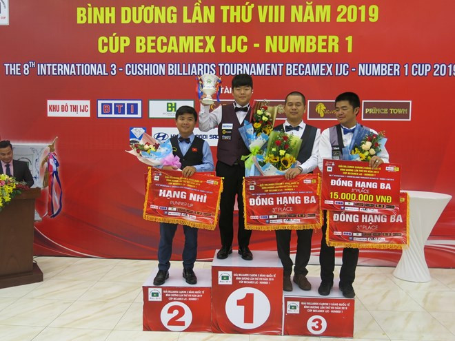 Finaliza billarista vietnamita segundo en Torneo Internacional de carambola de tres bandas ảnh 1 Finaliza billarista vietnamita segundo en Torneo Internacional de carambola de tres bandas ảnh 1
