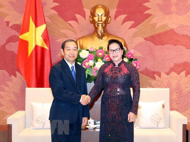 Presidenta parlamentaria vietnamita recibe al titular del Tribunal Popular Supremo de Laos ảnh 1 Presidenta parlamentaria vietnamita recibe al titular del Tribunal Popular Supremo de Laos ảnh 1