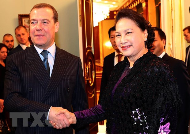 Dialogan presidenta del Parlamento de Vietnam y primer ministro de Rusia ảnh 1 Dialogan presidenta del Parlamento de Vietnam y primer ministro de Rusia ảnh 1