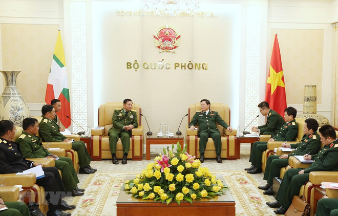 Visita Vietnam jefe de las fuerzas armadas de Myanmar ảnh 1 Visita Vietnam jefe de las fuerzas armadas de Myanmar ảnh 1