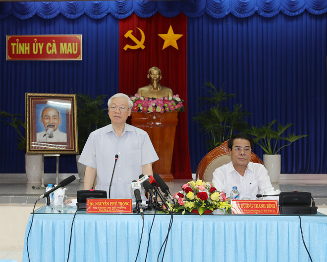Líder partidista vietnamita pide a Ca Mau impulsar economía marítima ảnh 1 Líder partidista vietnamita pide a Ca Mau impulsar economía marítima ảnh 1