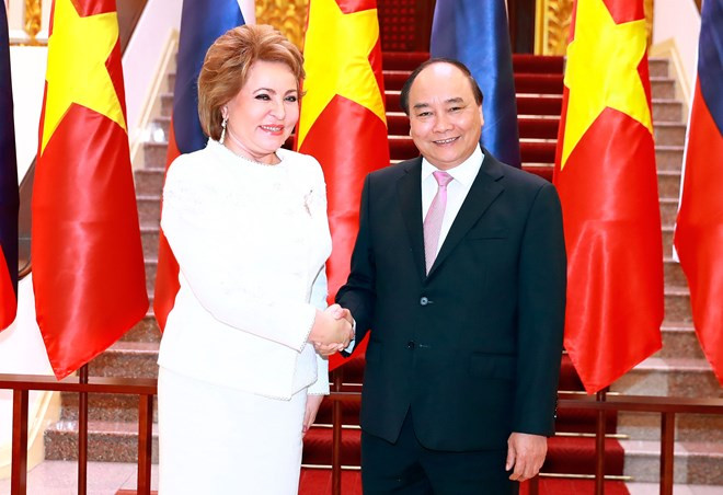 Primer ministro de Vietnam recibe a presidenta de Senado de Rusia ảnh 1 Primer ministro de Vietnam recibe a presidenta de Senado de Rusia ảnh 1