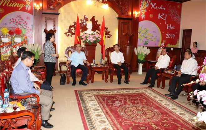 Autoridades de Ciudad Ho Chi Minh felicitan a provincia Tay Ninh por el Tet ảnh 1 Autoridades de Ciudad Ho Chi Minh felicitan a provincia Tay Ninh por el Tet ảnh 1