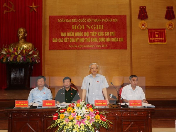 Líder partidista vietnamita mantiene contacto con electores de base ảnh 1 Líder partidista vietnamita mantiene contacto con electores de base ảnh 1