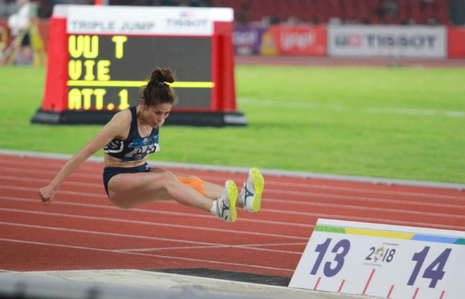 Atleta vietnamita gana bronce en triple salto en Juegos Asiáticos ảnh 1 Atleta vietnamita gana bronce en triple salto en Juegos Asiáticos ảnh 1