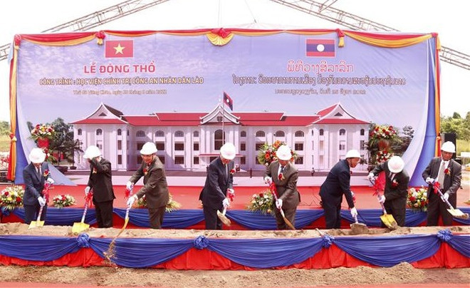 Inician construcción de la Academia Política, regalo especial de Vietnam a Laos ảnh 2 Inician construcción de la Academia Política, regalo especial de Vietnam a Laos ảnh 2