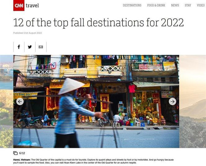 Hanoi entre destinos más bellos en mundo en otoño boreal, según CNN Travel ảnh 2 Hanoi entre destinos más bellos en mundo en otoño boreal, según CNN Travel ảnh 2