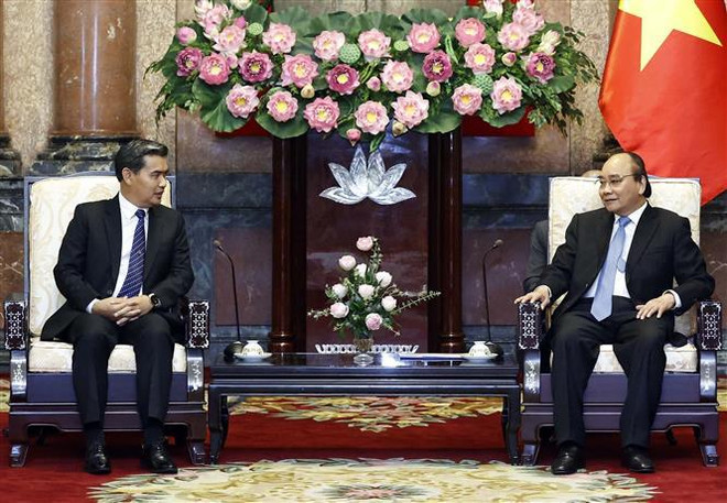 Presidente vietnamita recibe a fiscal general de Laos ảnh 1 Presidente vietnamita recibe a fiscal general de Laos ảnh 1