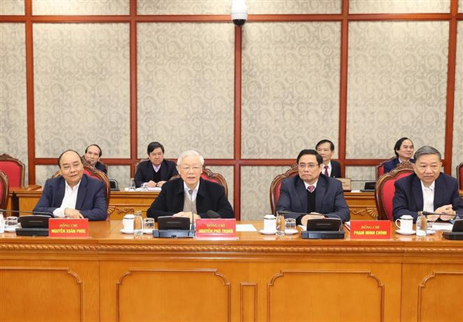 Buró Político y Secretariado del Partido Comunista de Vietnam debaten misiones centrales ảnh 2 Buró Político y Secretariado del Partido Comunista de Vietnam debaten misiones centrales ảnh 2
