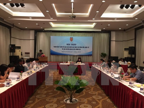 Vietnam perfecciona informe sobre cumplimiento de derechos civiles y políticos ảnh 1 Vietnam perfecciona informe sobre cumplimiento de derechos civiles y políticos ảnh 1