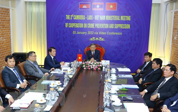 Vietnam, Laos y Camboya fortalecen la cooperación en la lucha contra delitos ảnh 1