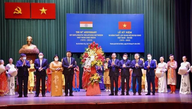 Conmemoran en Ciudad Ho Chi Minh aniversario 50 de nexos diplomáticos Vietnam-India ảnh 1 Conmemoran en Ciudad Ho Chi Minh aniversario 50 de nexos diplomáticos Vietnam-India ảnh 1