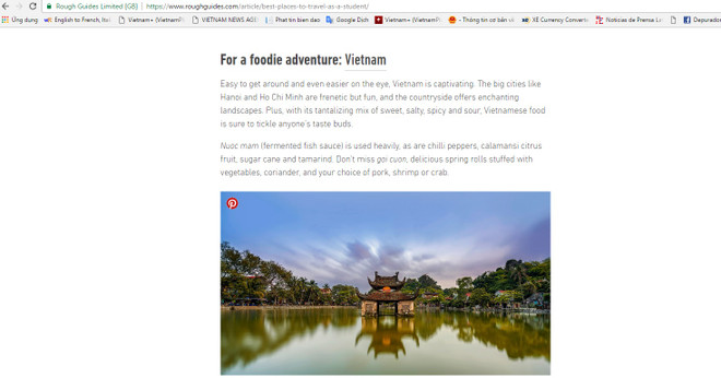 Vietnam, mejor destino gastronómico para estudiantes ảnh 1