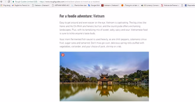 Vietnam, mejor destino gastronómico para estudiantes ảnh 1