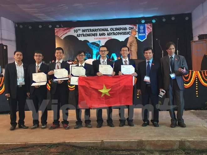Vietnam logra encomiable resultado en Olimpiada de Astronomía en India ảnh 1 Vietnam logra encomiable resultado en Olimpiada de Astronomía en India ảnh 1