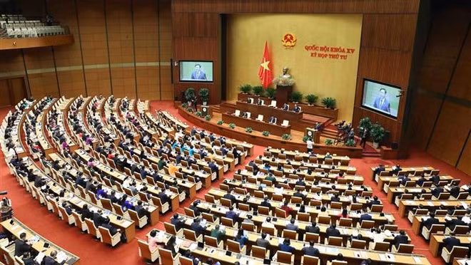 Parlamento vietnamita debate proyectos de Leyes de Transacciones Electrónicas e Inspección ảnh 1
