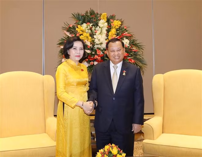 Dirigentes camboyanos desean impulsar cooperación con Vietnam ảnh 1