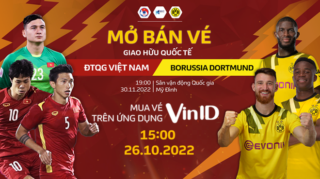 A la venta entradas para partido amistoso entre Vietnam y Borussia Dortmund ảnh 1 A la venta entradas para partido amistoso entre Vietnam y Borussia Dortmund ảnh 1