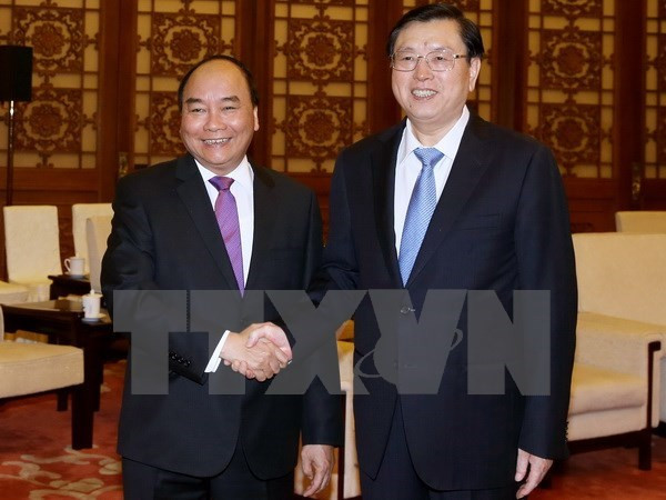 Premier de Vietnam se reúne con presidente de Asamblea Popular Nacional de China ảnh 1 Premier de Vietnam se reúne con presidente de Asamblea Popular Nacional de China ảnh 1