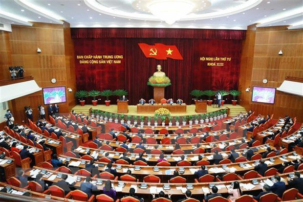 Concluye primer día de trabajo del cuarto pleno del Comité Central del Partido Comunista de Vietnam ảnh 1 Concluye primer día de trabajo del cuarto pleno del Comité Central del Partido Comunista de Vietnam ảnh 1