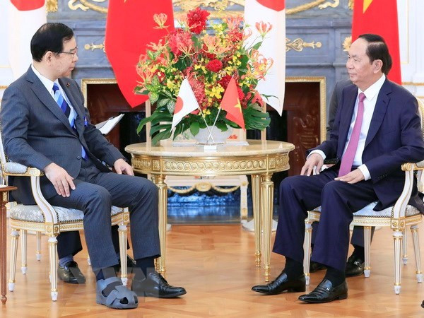 Presidente vietnamita resalta nexos de su país en Japón ảnh 1 Presidente vietnamita resalta nexos de su país en Japón ảnh 1