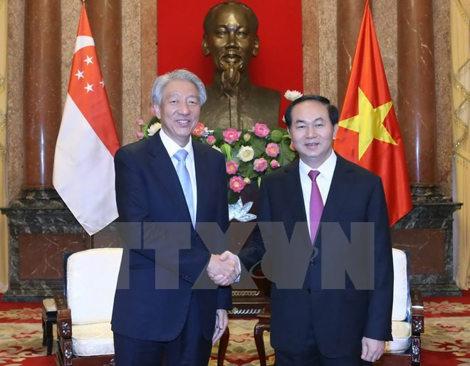 Presidente de Vietnam recaba inversión de Singapur ảnh 1