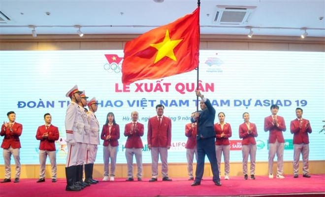 Delegación vietnamita se dirige a ASIAD con alta determinación ảnh 2 Delegación vietnamita se dirige a ASIAD con alta determinación ảnh 2