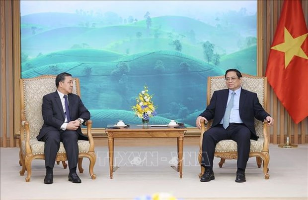 Premier vietnamita recibe al embajador saliente de Laos ảnh 1 Premier vietnamita recibe al embajador saliente de Laos ảnh 1