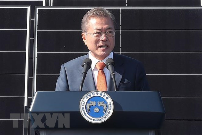 Presidente surcoreano optimista por la próxima cumbre Kim-Trump en Hanoi ảnh 1 Presidente surcoreano optimista por la próxima cumbre Kim-Trump en Hanoi ảnh 1