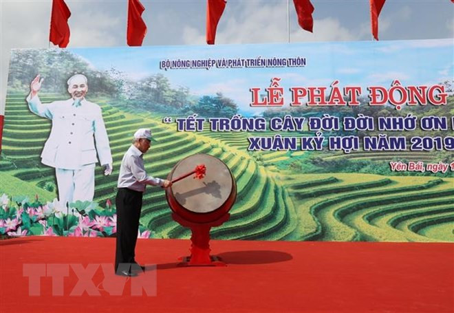 Máximo dirigente político de Vietnam inaugura festival de cultivación de árboles ảnh 1 Máximo dirigente político de Vietnam inaugura festival de cultivación de árboles ảnh 1