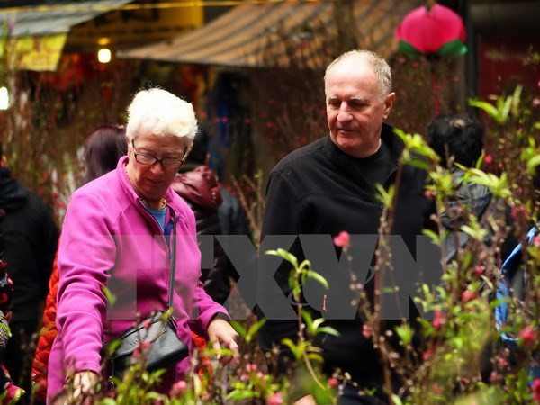 Interesados turistas extranjeros en el Tet ảnh 1 Interesados turistas extranjeros en el Tet ảnh 1