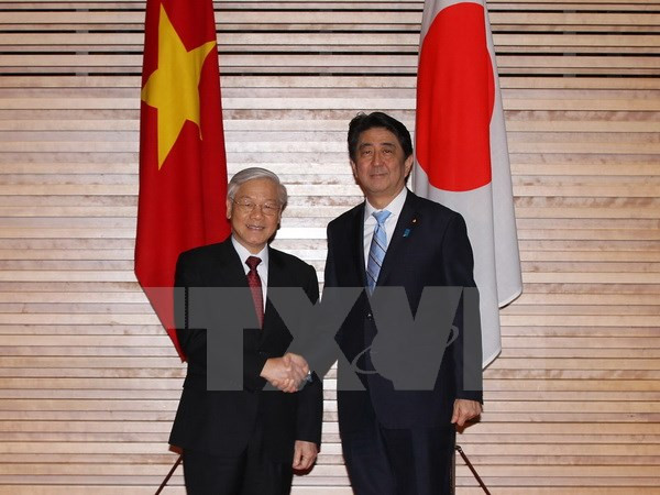 Visita de Phu Trong abre nueva perspectiva para lazos Vietnam-Japón ảnh 1 Visita de Phu Trong abre nueva perspectiva para lazos Vietnam-Japón ảnh 1
