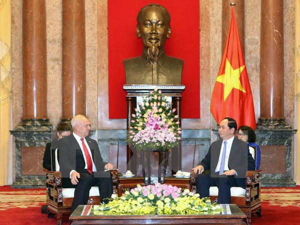 Rusia - alta prioridad en política exterior de Vietnam, afirma presidente ảnh 1 Rusia - alta prioridad en política exterior de Vietnam, afirma presidente ảnh 1