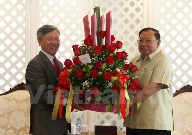 Embajador vietnamita felicita al nuevo presidente de Laos ảnh 1