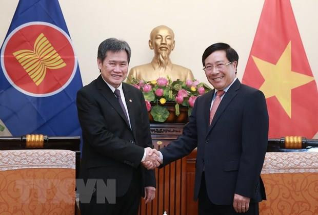 Recibe vicepremier vietnamita a secretario general de la ASEAN ảnh 1 Recibe vicepremier vietnamita a secretario general de la ASEAN ảnh 1