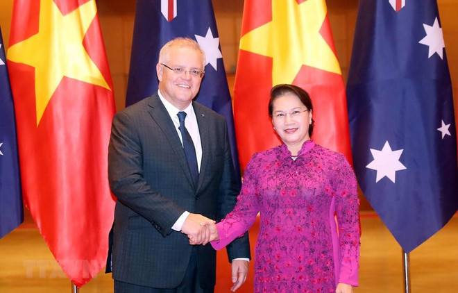 Presidenta de Asamblea Nacional de Vietnam se reúne con premier australiano ảnh 1 Presidenta de Asamblea Nacional de Vietnam se reúne con premier australiano ảnh 1