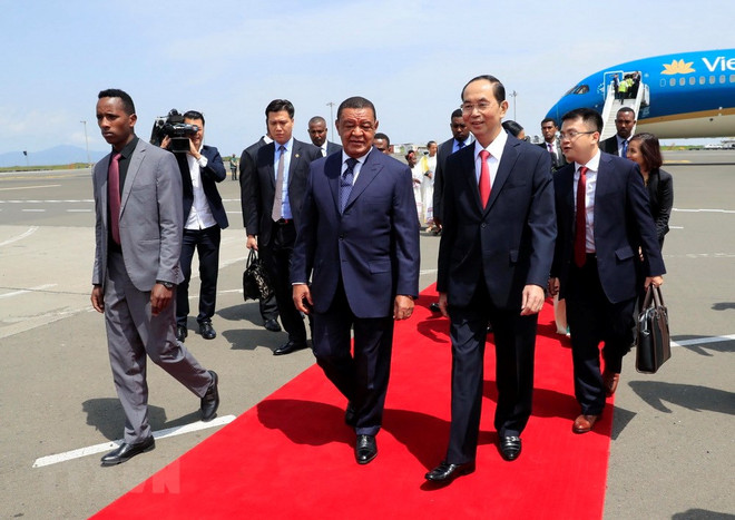 Presidente de Vietnam inicia visita estatal a Etiopía ảnh 1 Presidente de Vietnam inicia visita estatal a Etiopía ảnh 1