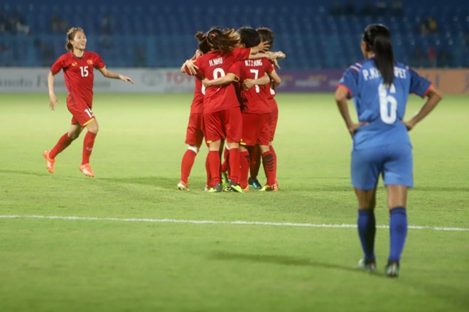 Selección femenina de fútbol de Vietnam avanza a cuartos de final de ASIAD 2018 ảnh 1 Selección femenina de fútbol de Vietnam avanza a cuartos de final de ASIAD 2018 ảnh 1