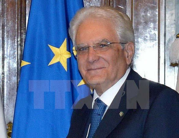 Líder partidista vietnamita recibe al presidente italiano ảnh 1  Líder partidista vietnamita recibe al presidente italiano ảnh 1