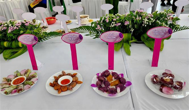 Reconocen récord de 100 platos elaborados con batatas de Vietnam ảnh 1 Reconocen récord de 100 platos elaborados con batatas de Vietnam ảnh 1